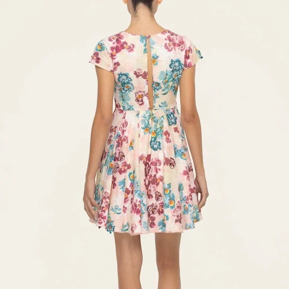 Agua by Agua Bendita Linen Embroidered Pupe Prado Mini Dress Medium